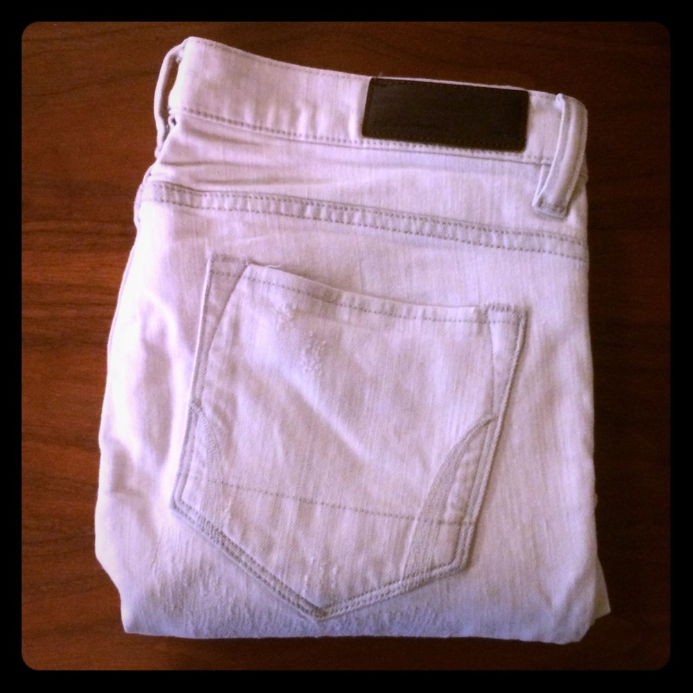 All Saints White Denim Skinny Jeans